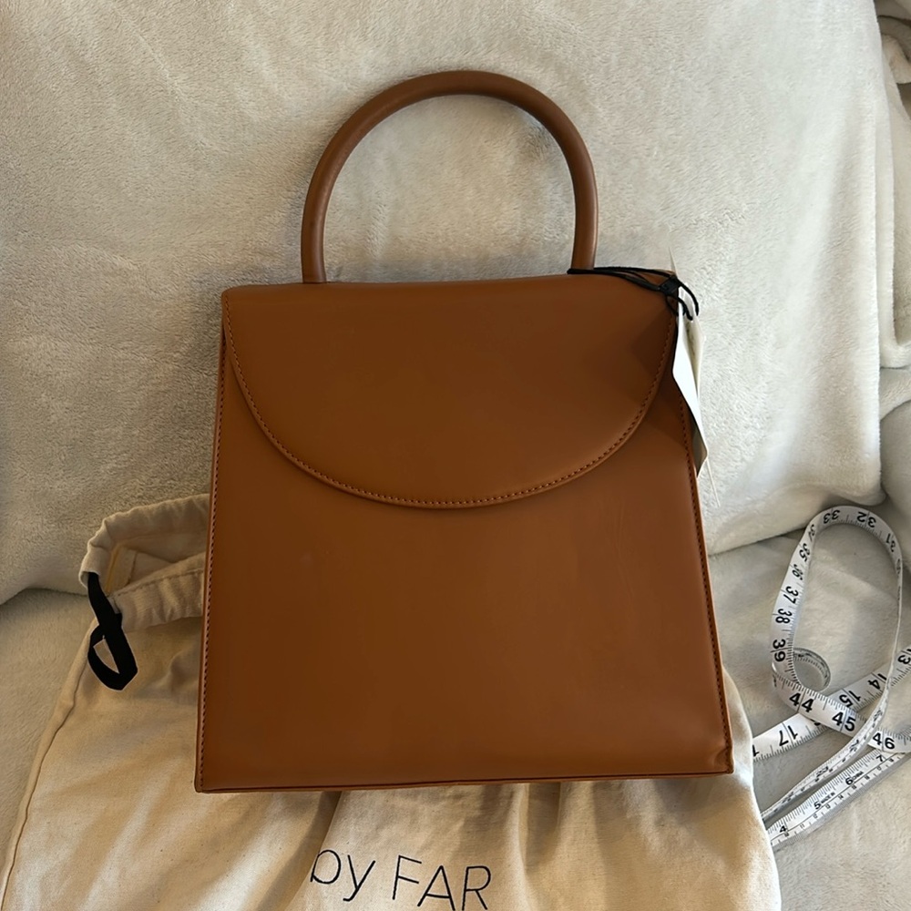 By Far Monet tote whiskey tan handbag